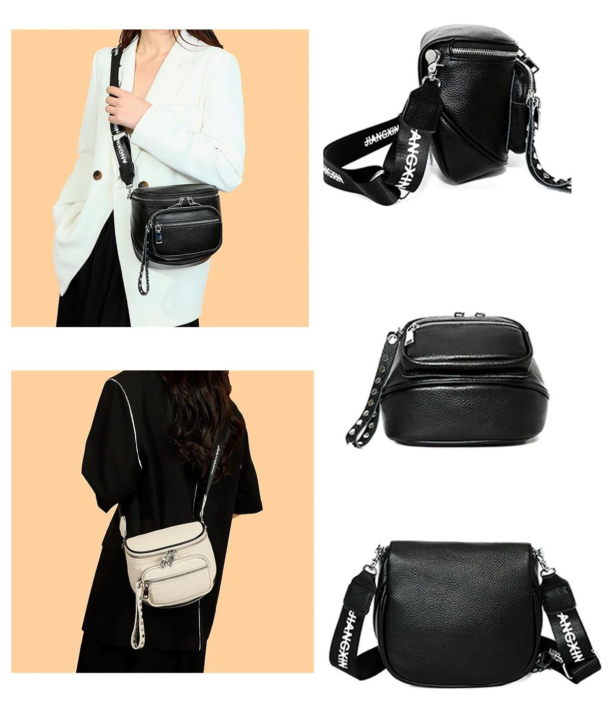 Miniatura Bolsa Pochete Feminina Couro Transversal Estilosa - Branco