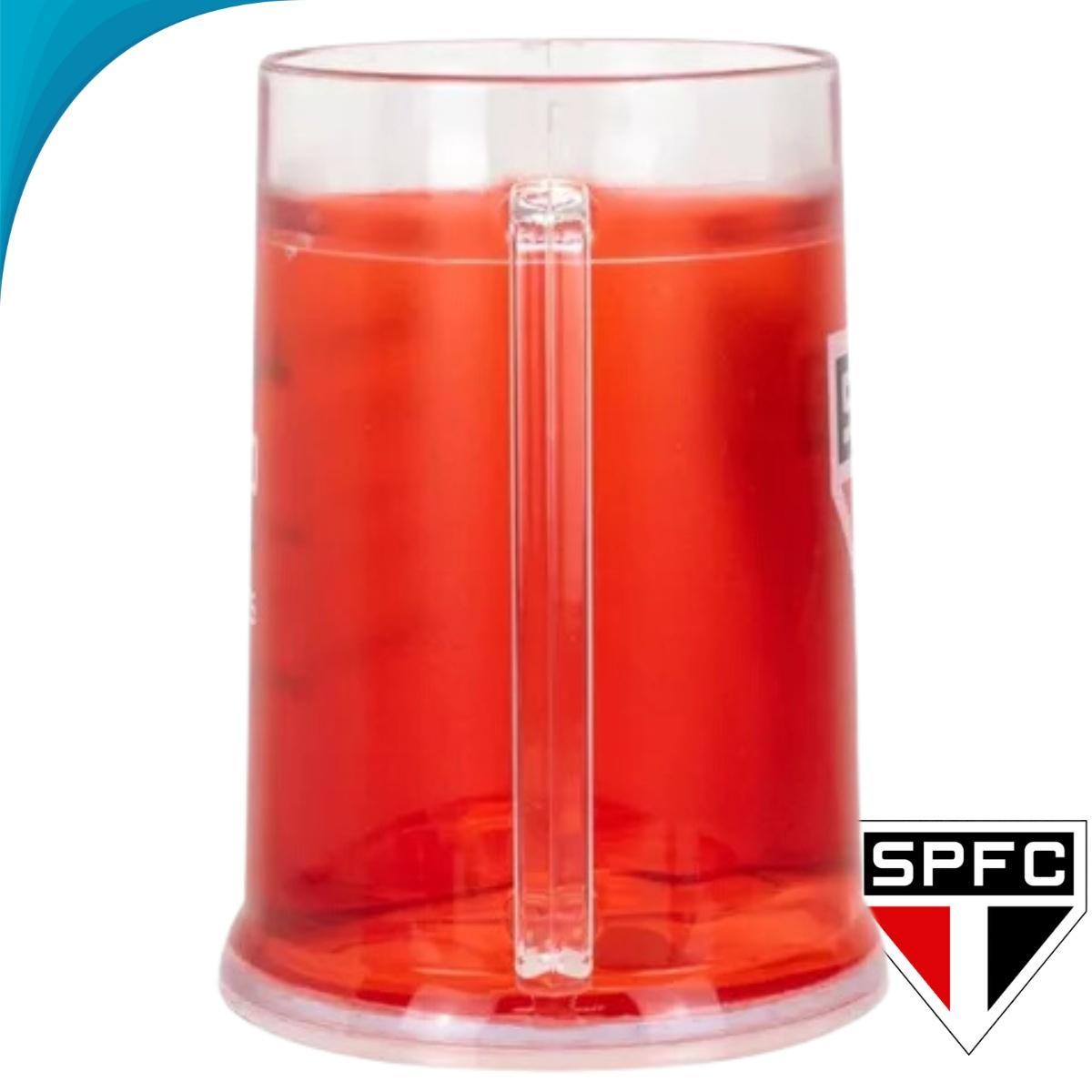 Copo Térmico São Paulo Oficial Mantém Bebida Gelada Presente