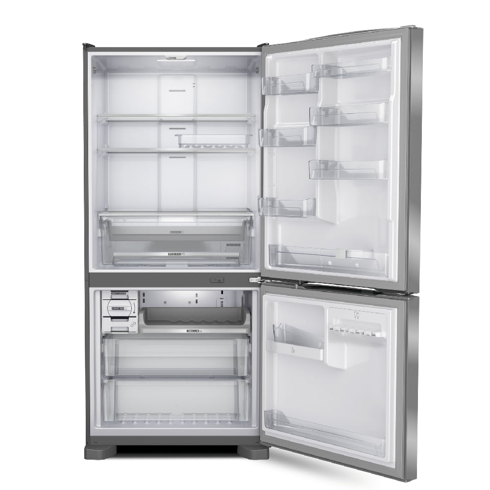 Geladeira Brastemp Frost Free Inverse 588 litros cor Inox com Smart Bar BRE85AK 110V