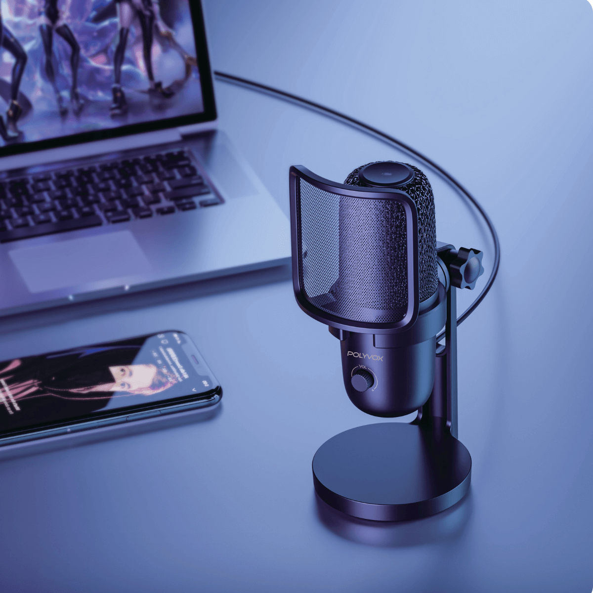 Miniatura Microfone XP-500 Polyvox Usb Estudio Gravação Profissional