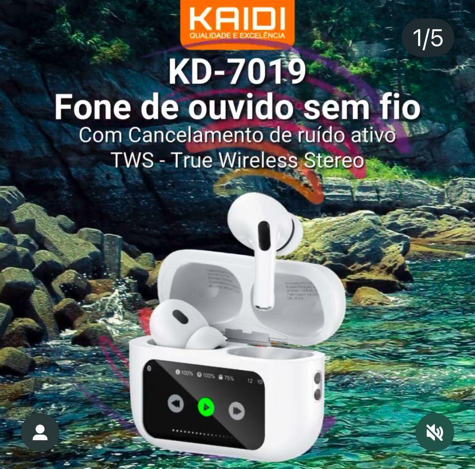 Miniatura Fone Kaidi - Kdpan Kd-7019 Blueth 5.3 Sem Fio 7019 771