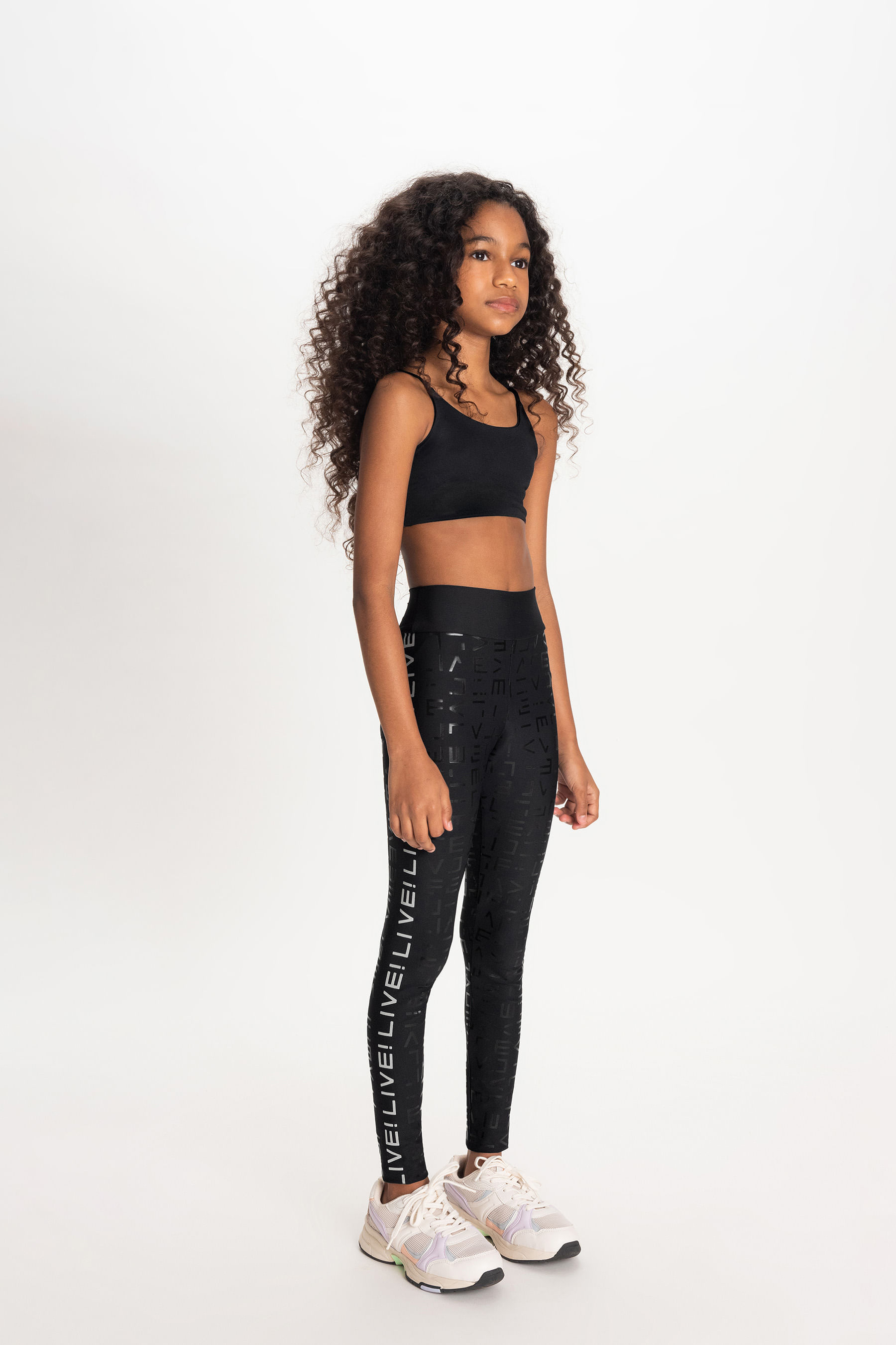 Miniatura Legging LIVE! Holographic Kids - Preto - LIVE! Preto - 10