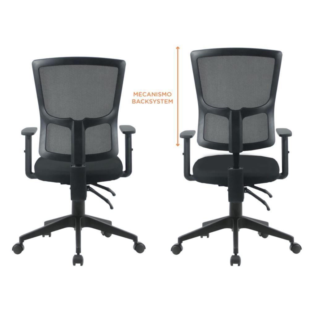 Cadeira Giratória Nr-17 Londres Diretor Fratini Revestida Em Polipropileno Preto Base Rodizio Nylon