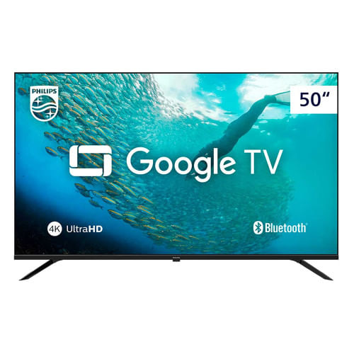 Miniatura Smart TV Philips 50 Polegadas 50PUG7019/78 4K UHD LED Google TV Preto - Bivolt