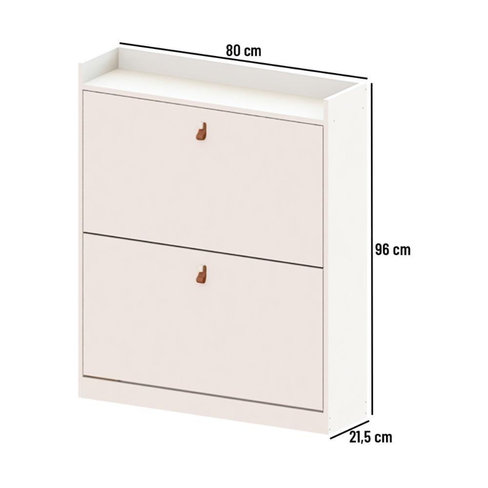 Miniatura Sapateira Com 2 Portas Articuladas 80cm Multimóveis Cr35270 Branco