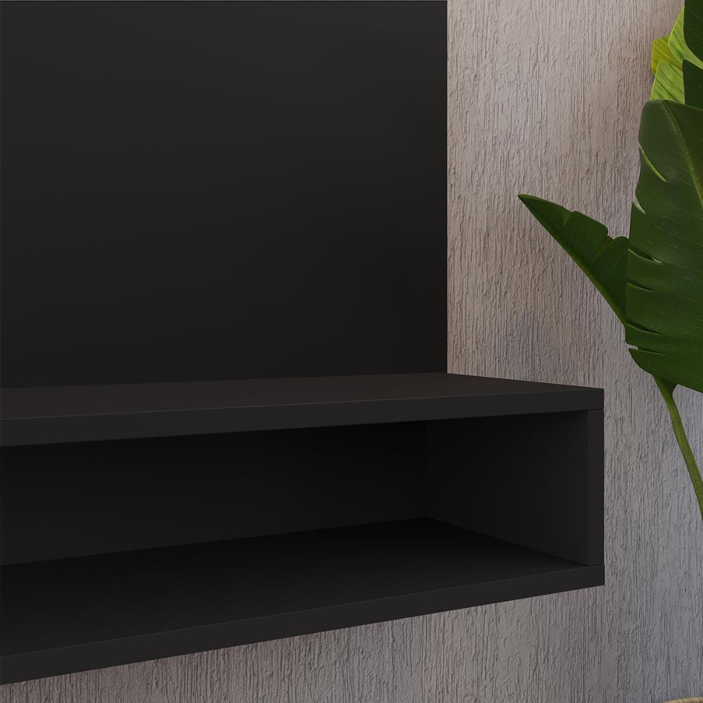 Miniatura Estante Painel Parede Smart New TV 32 Polegadas Prateleiras Decorativas Sala Quarto Pequeno Retrô – Preto - RPM