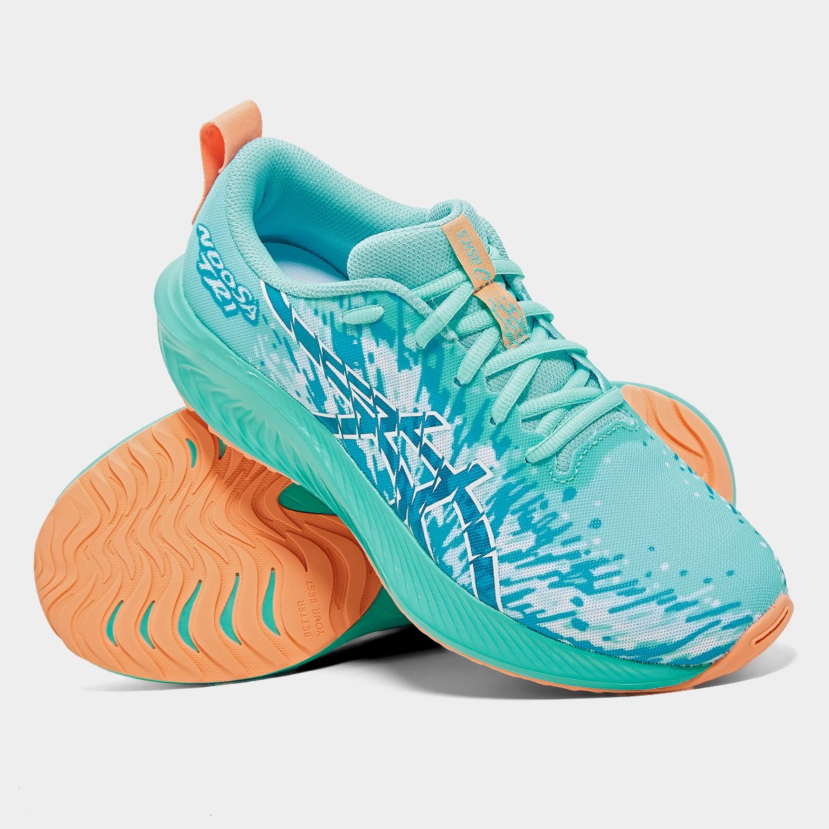 Miniatura Tênis Asics Gel Noosa Tri 16 GS Unissex Azul+Verde - 34