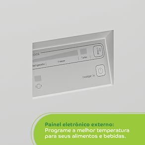 Freezer Horizontal 142L Consul CHA14AB Luz de LED Econômico Painel Eletrônico Gás Ecológico Branco 110
