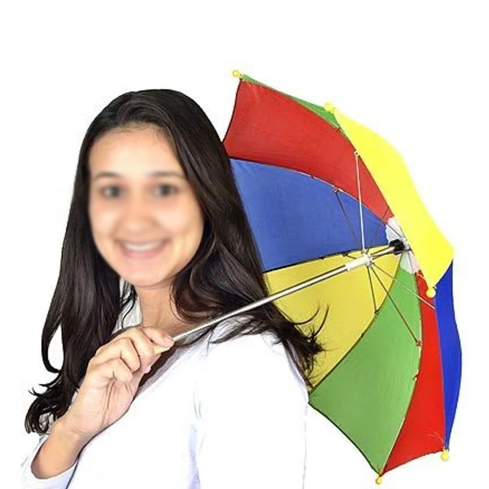 Miniatura Guarda Chuva De Frevo Colorido Carnaval Adereço Fantasia