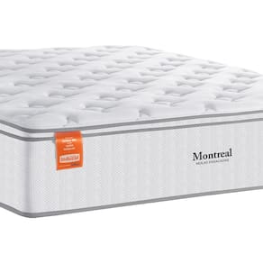 Miniatura Colchão Queen Size Inducol Montreal com Europillow e Revestimento em Tecido Malha 28x158x198cm - Branco