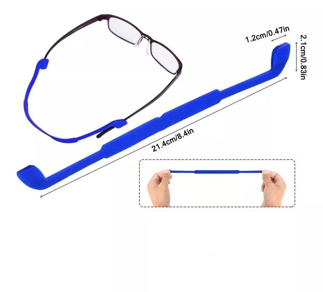 Miniatura Cordinha Cordão Silicone Óculos Infantil Azul 01 Unidade