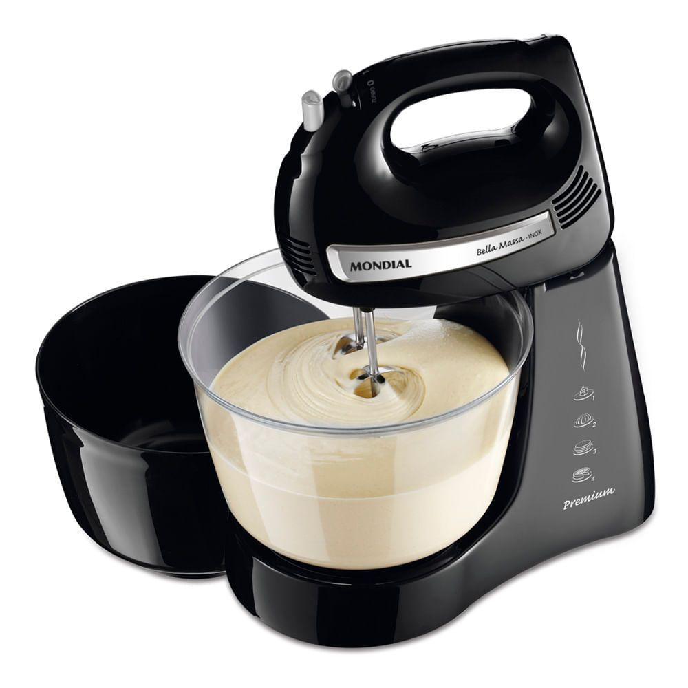 Batedeira Mondial Bella Massa B-23 Np Batedeira-220v-preto/inox 220V