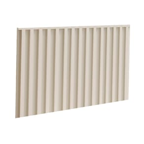 Miniatura Cabeceira Ripada para Cama de Casal Europa Grécia com 166 cm de largura Off White