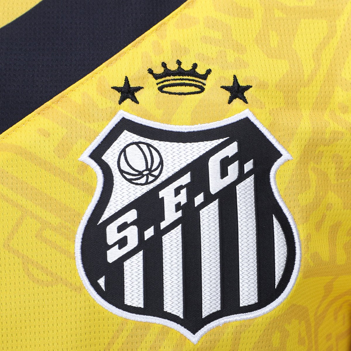 Miniatura Camisa Santos III 2024 s/n° Torcedor Umbro Masculina Amarelo+Preto - EGG