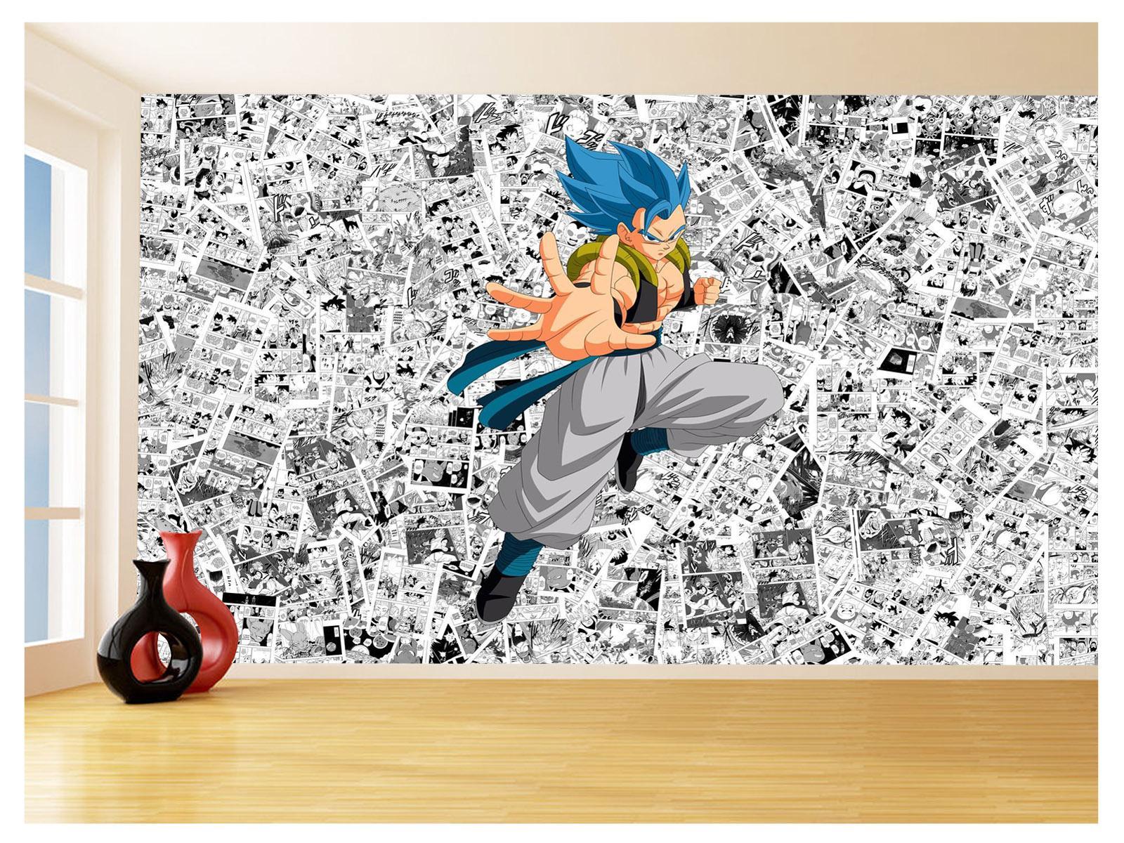 Miniatura Papel De Parede Dragon Ball Goku Gegeta Anime 3,5M Dbz621