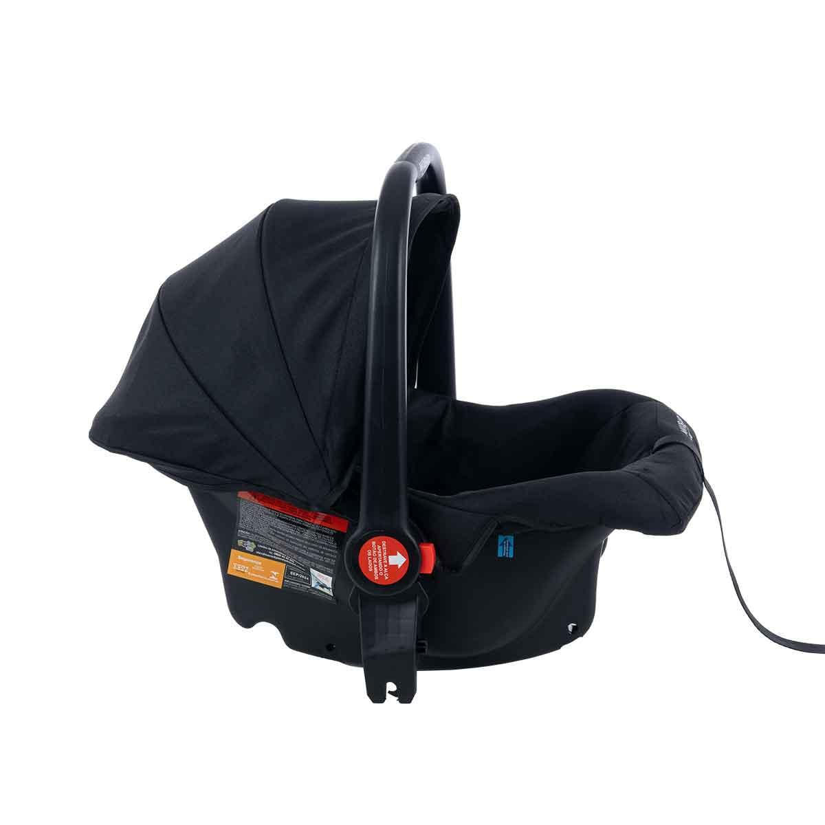 Miniatura Carrinho De Bebê Com Bebê Conforto Youturn Maxi Baby Preto