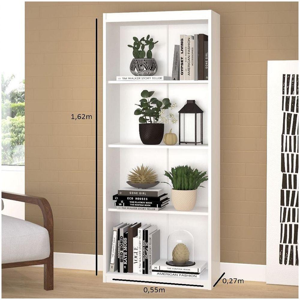 Guarda Porta Livros Aparador 4 Prateleiras