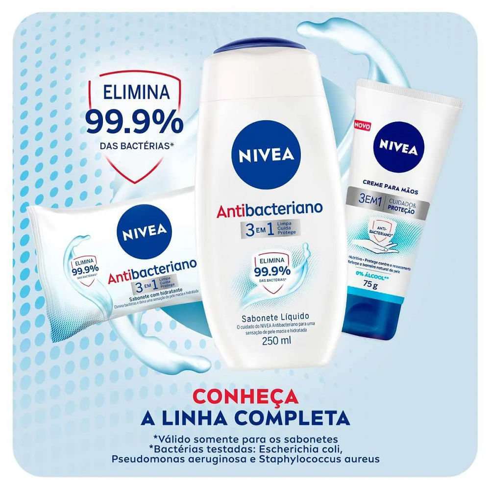 Creme para as Mãos Nivea 3 Em 1 Ação Antibacteriano 75g