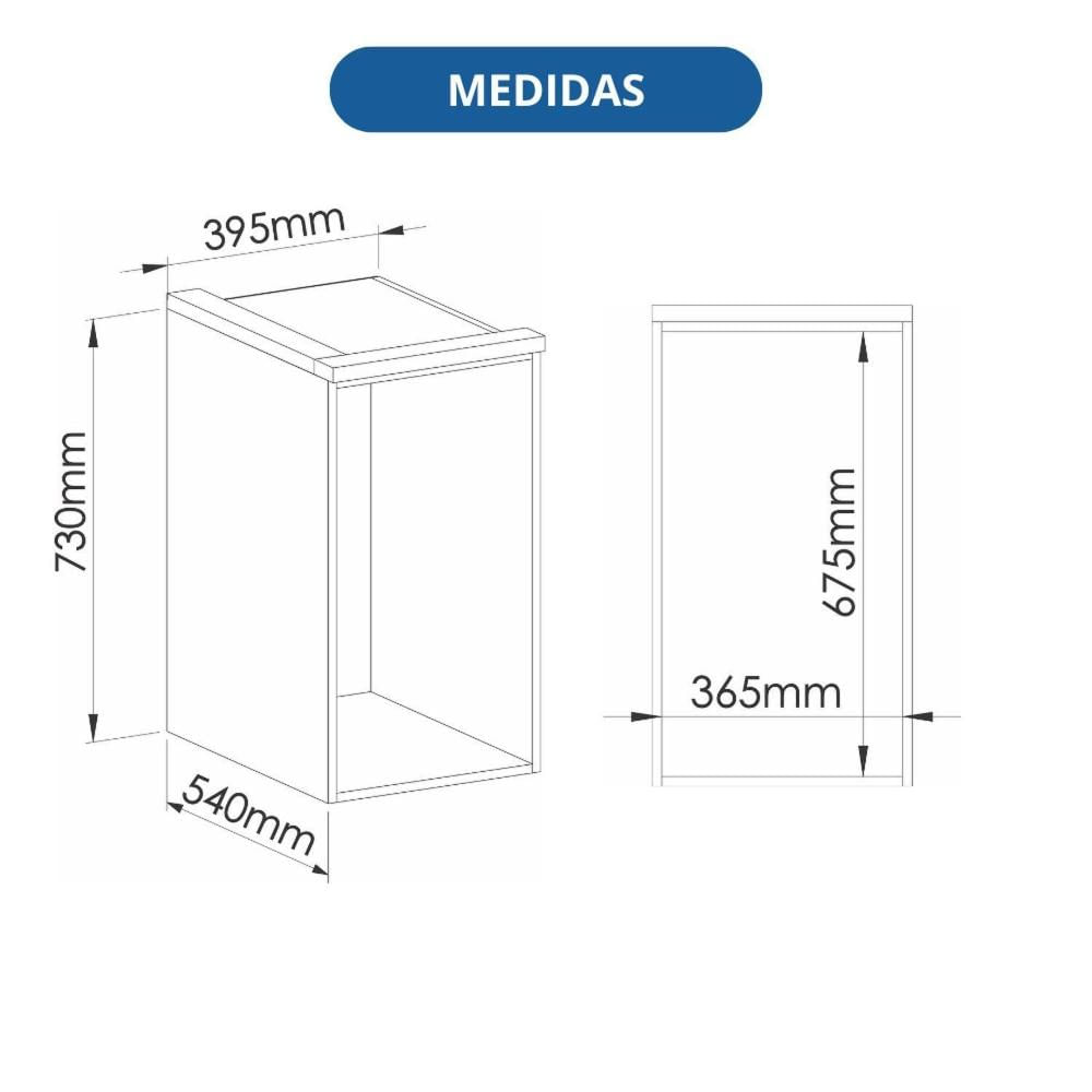 Miniatura Módulo Aéreo para Quarto 1 Porta Elegance Niquel|Angelin