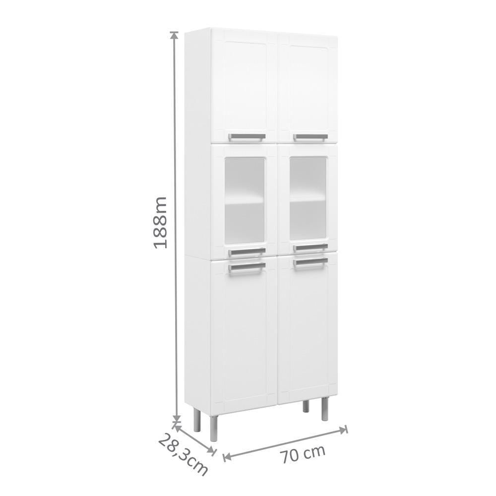 Miniatura Cozinha De Aço Completa Armários Aéreo, Paneleiro 6 Portas E Balcão 3 Portas 1 Gaveta Branco