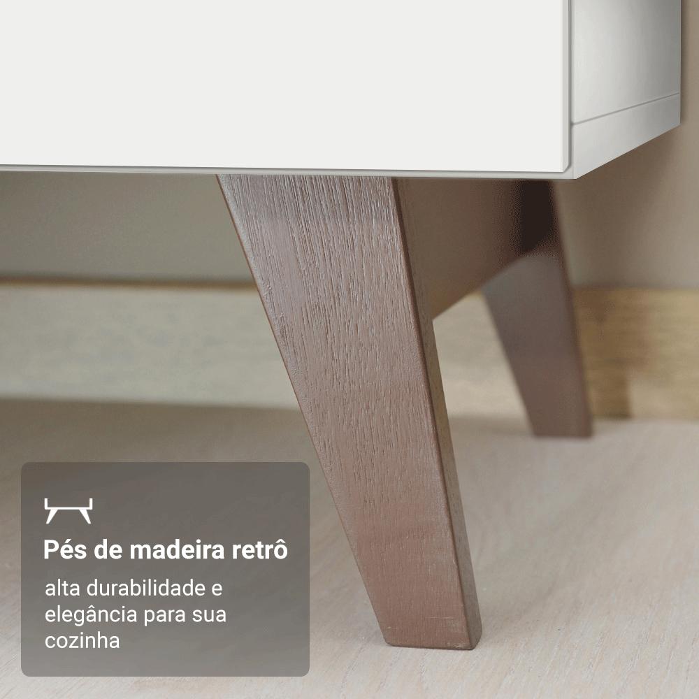 Armário de Cozinha Compacta 190cm Branco Reims Madesa 09 Branco