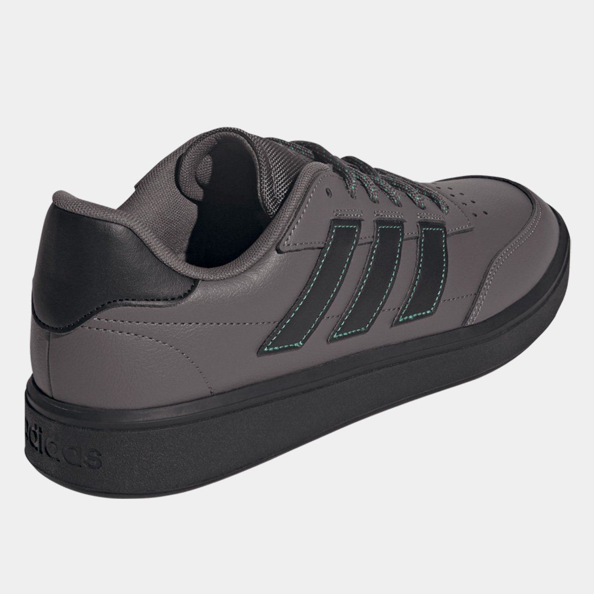 Miniatura Tênis Adidas CourtBlock Masculino Cinza+Preto - 37
