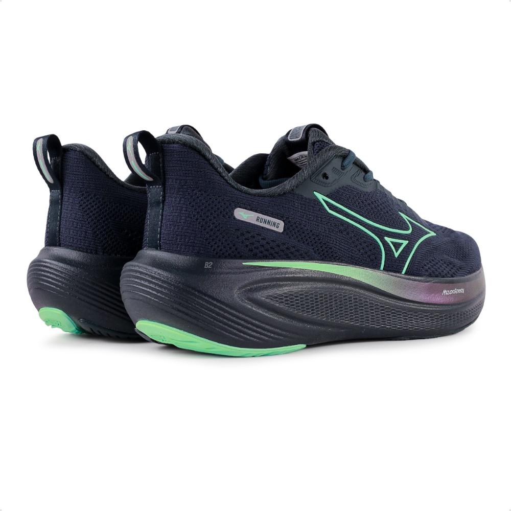 Miniatura Tênis Mizuno Base Prime Masculino Marinho / Verde - 38