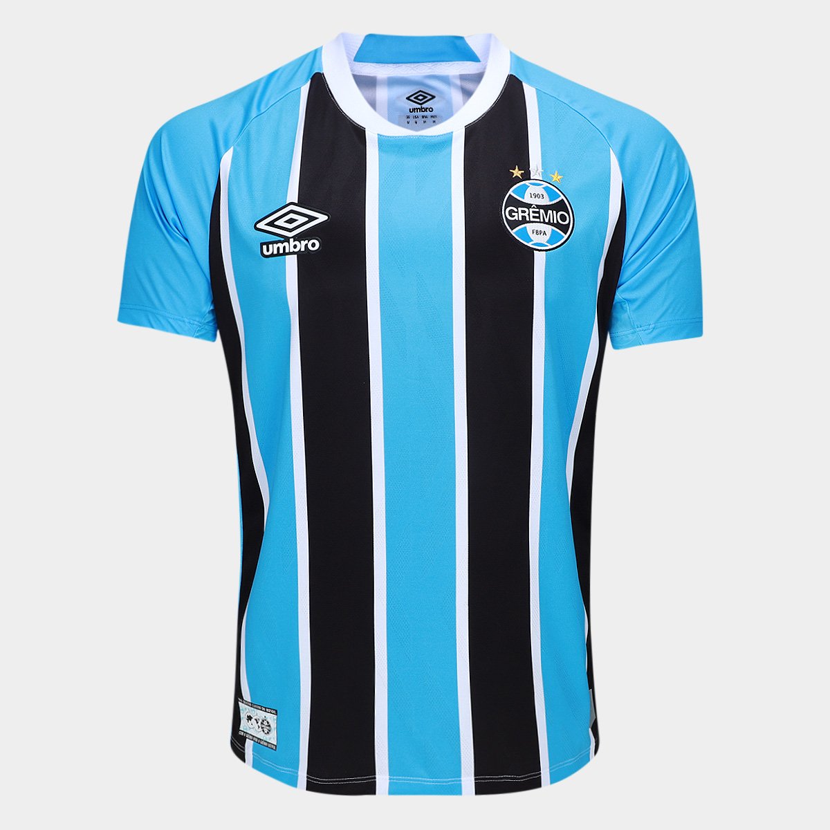 Miniatura Camisa Grêmio I 25/26 Torcedor Umbro Masculina Azul+Preto - EGG