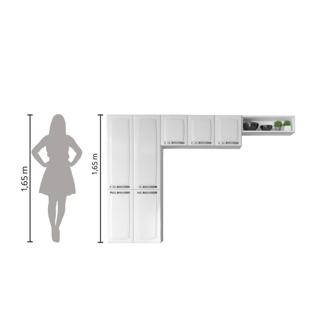 Miniatura Armário De Cozinha Compacta De Aço 7 Portas Branco Branco