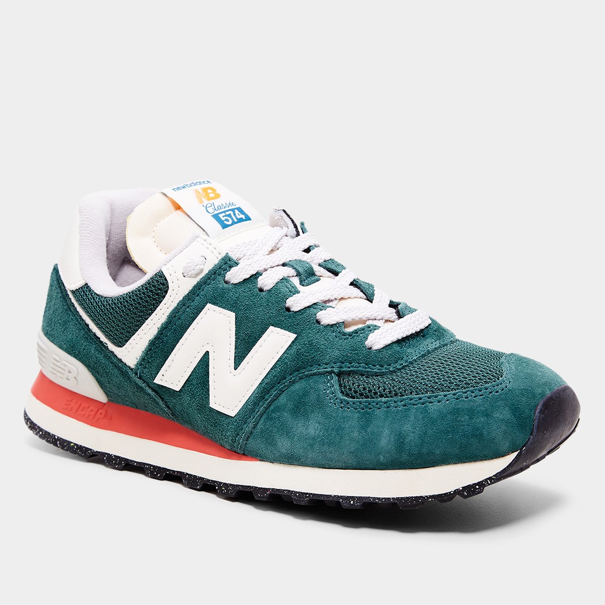Miniatura Tênis New Balance 574 V2 Unissex Verde escuro+Branco - 34