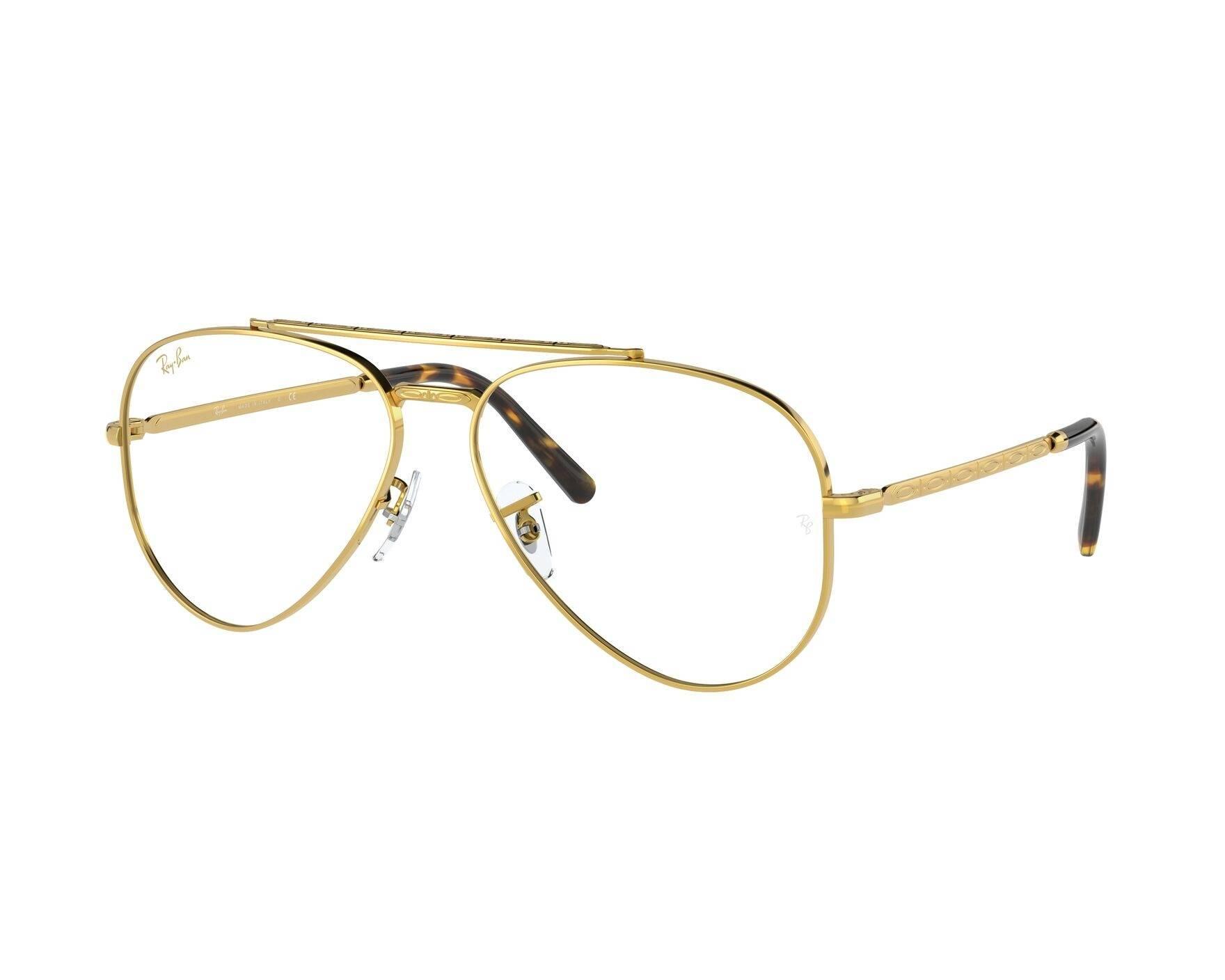Miniatura Armação Ray-Ban Rb3625V 3086 Dourado Rb 3625 58 Legend Gold