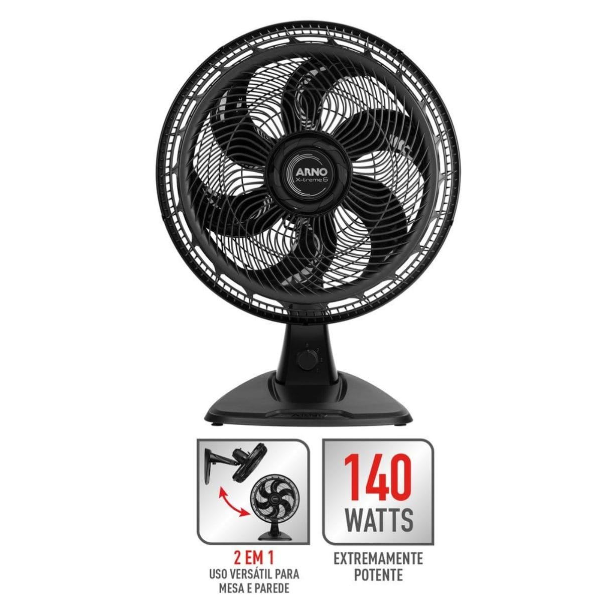 Miniatura Ventilador 2 Em 1 Arno 40cm X-treme 6p Ve60 140w 110v 110V