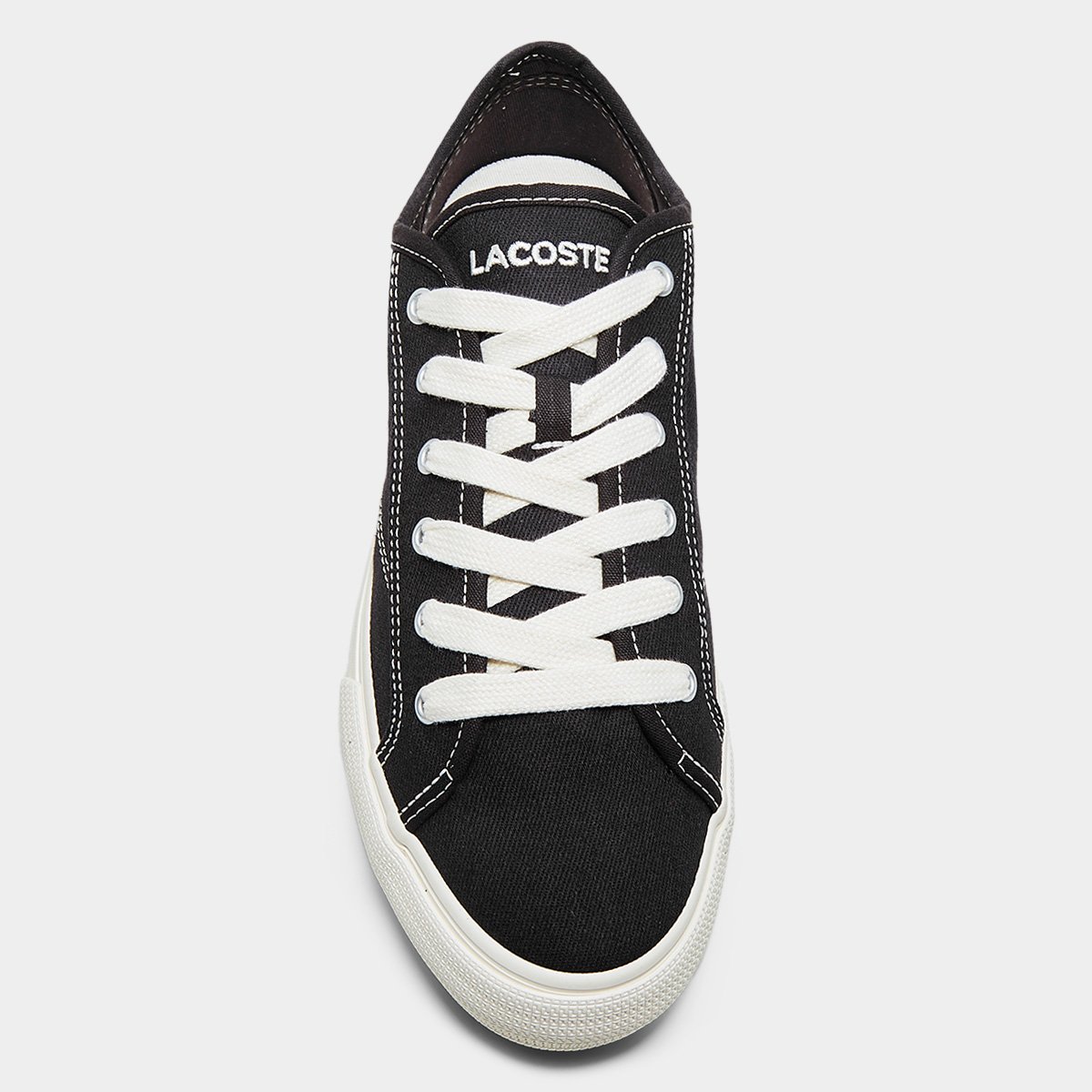 Miniatura Tênis Lacoste Backcourt Masculino Preto+Off White - 38