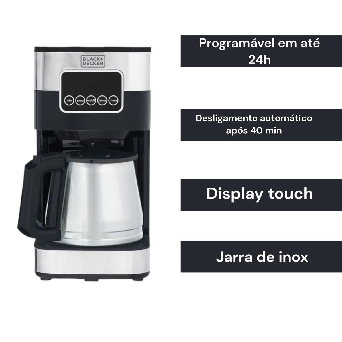 Miniatura Cafeteira Programável Cm350G Black&Decker Preto E Inox 127V