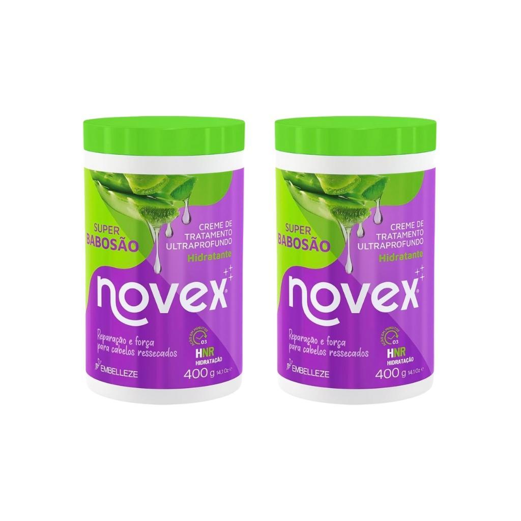 Miniatura Creme De Tratamento Novex 400G Super Babosao - Kit Com 2Un