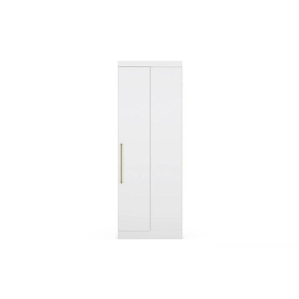 Miniatura Módulo De Quarto Guarda Roupa Canto Módena 78000 C- 1 Porta Branco - Demóbile