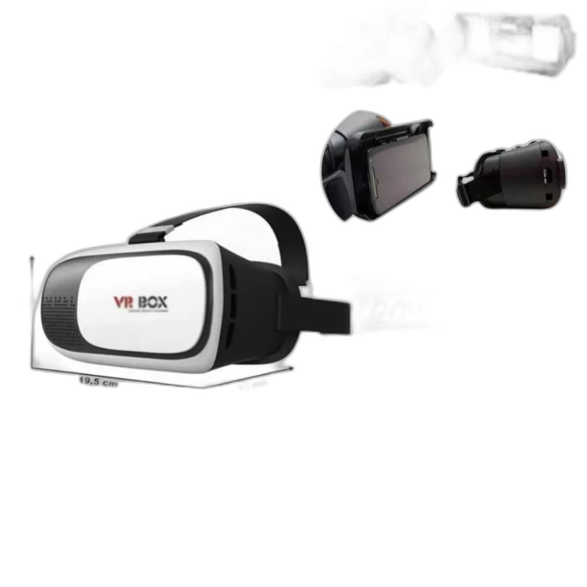 Miniatura Óculos Vr Box 2.0 Realidade Virtual 3D Android Com Controle