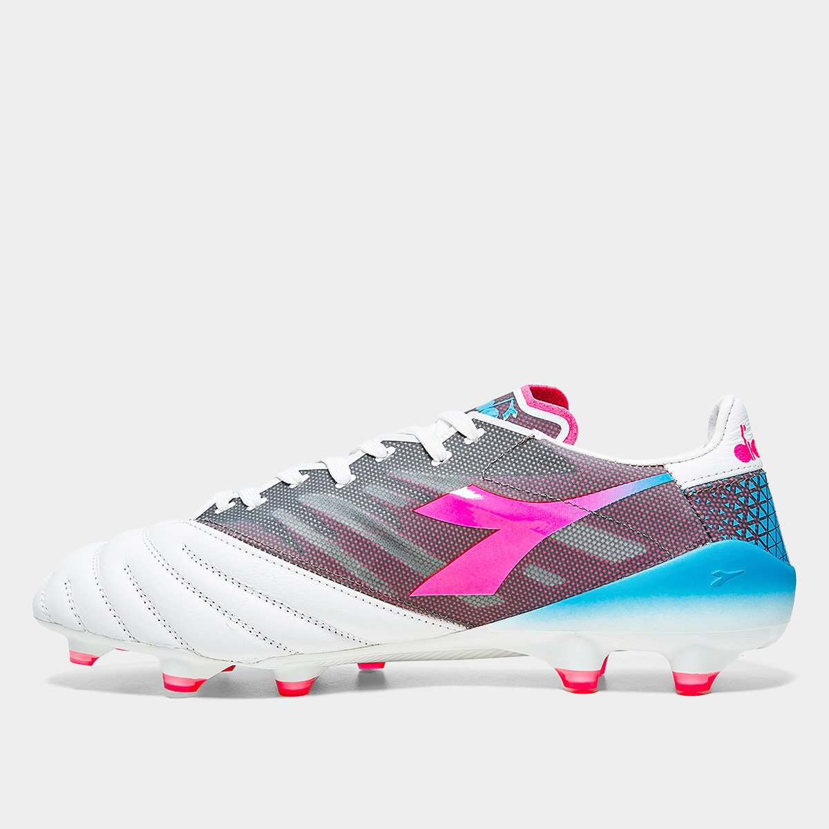 Chuteira Campo Diadora Brasil Elite Veloce Gr Ita Lpx Unissex Branco+Azul - 38