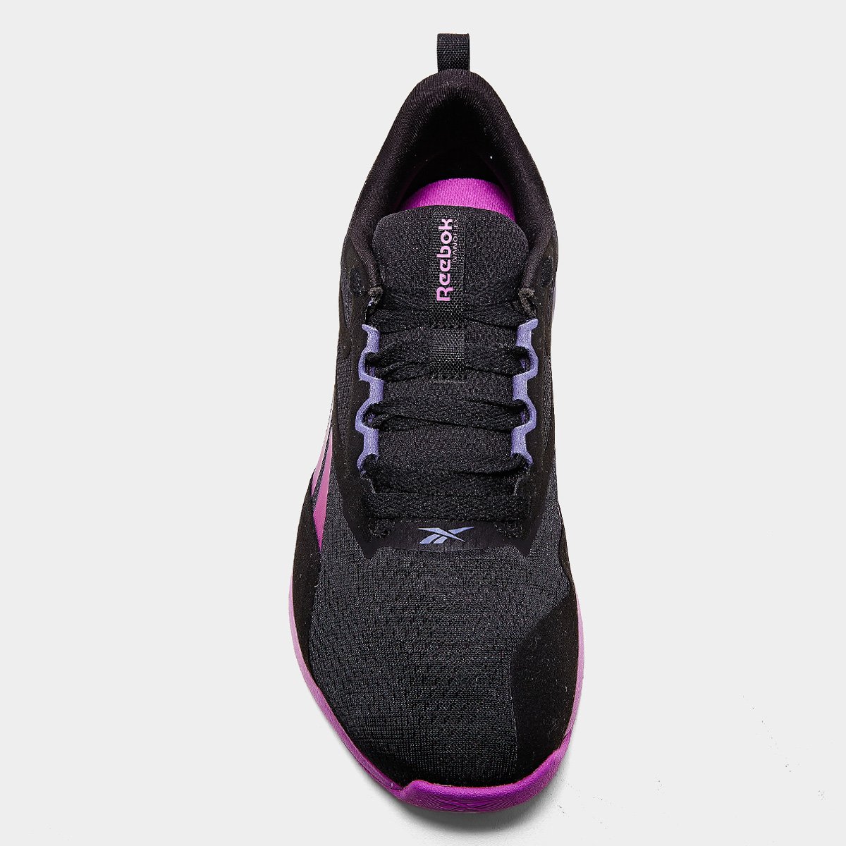 Miniatura Tênis Reebok Nanoflex TR 2 Feminino Preto+Roxo - 35