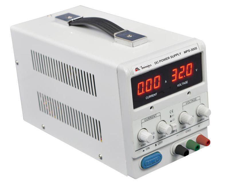 Miniatura Fonte De Alimentação Ajuste Digital 30V 5A Mps-3005A Minipa