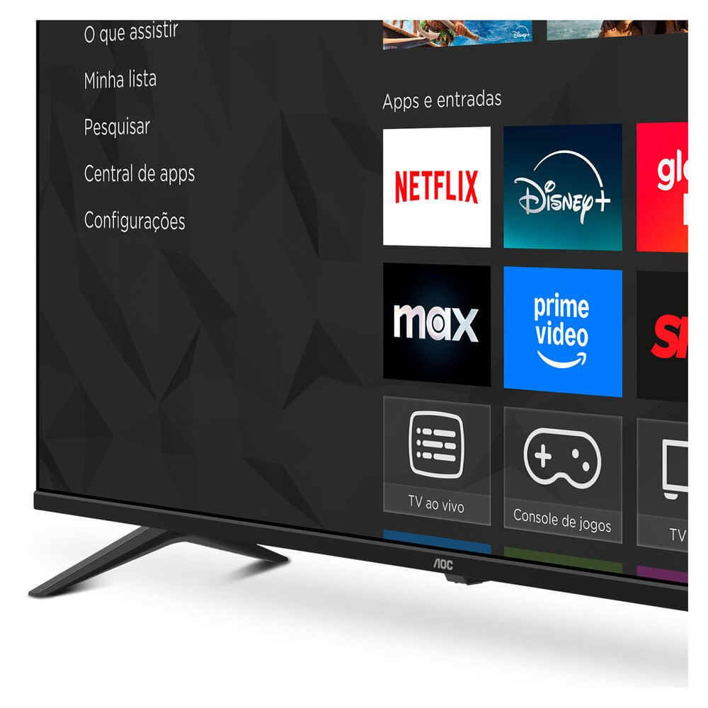 Smart TV AOC 50 Polegadas, DLED, 4K, Roku TV - 50U7045/78G Preto - Bivolt