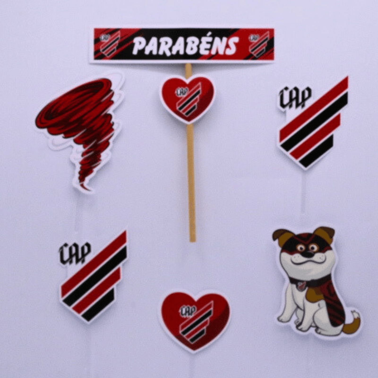 Miniatura Topper para Bolo Athletico Paranaense TAM UNICO