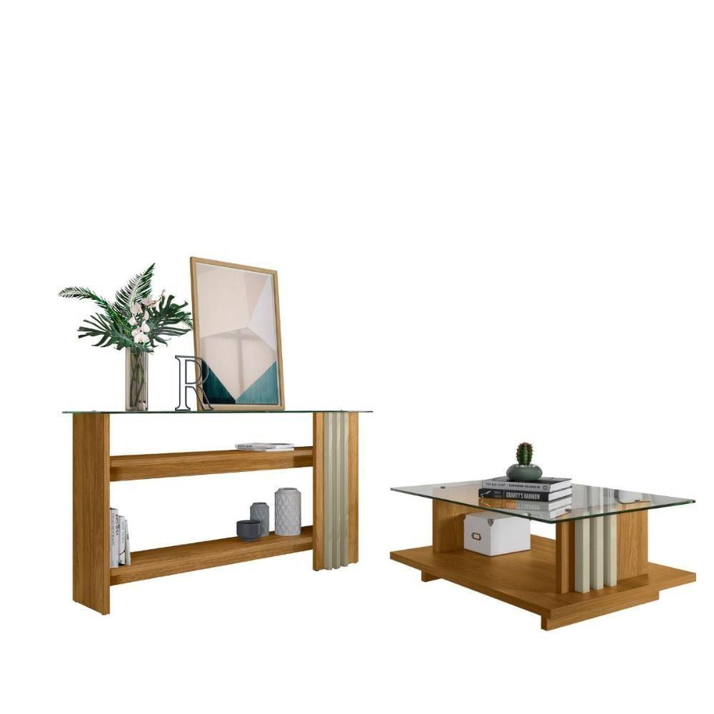 Miniatura Conjunto Aparador E Mesa Centro Varsóvia Cumaru Opala
