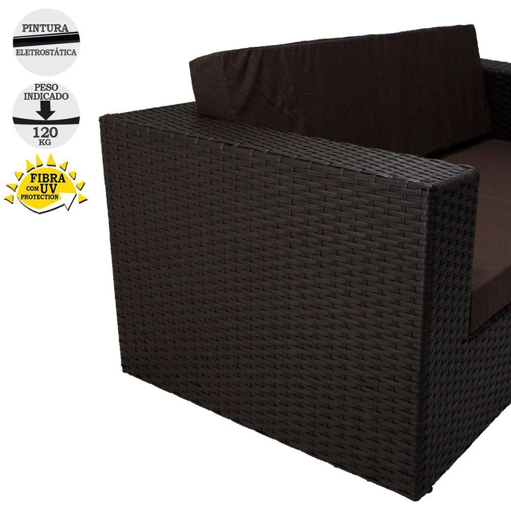 Miniatura Kit De Poltronas E Mesa Marrom Tabaco Classe A