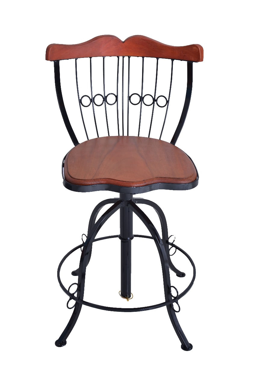 Banqueta Bistrô  Ferro e Madeira - cozinha americana