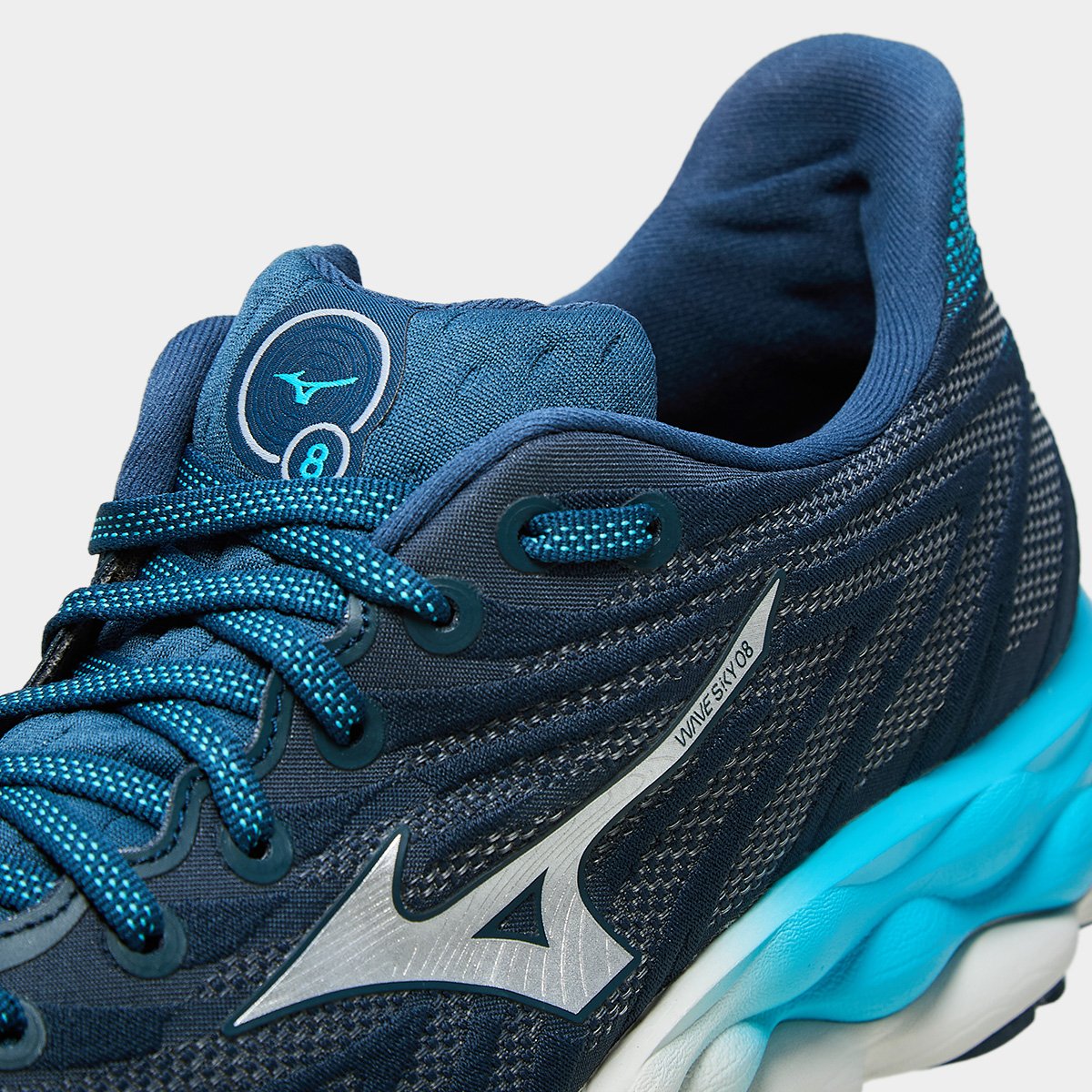 Tênis Mizuno Wave Sky 8 Masculino Marinho+Branco - 38
