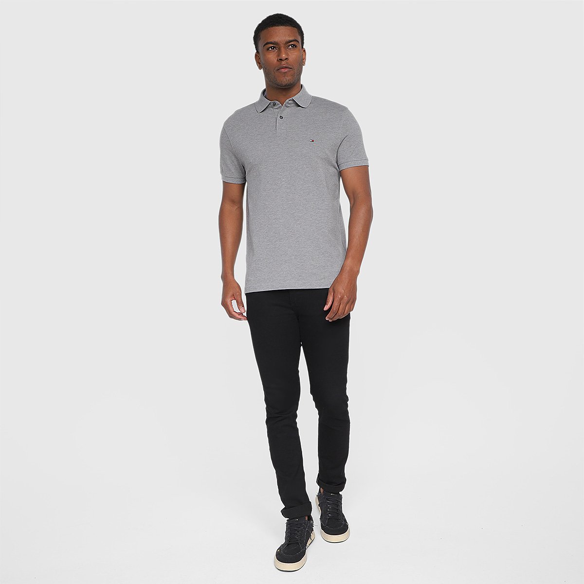 Miniatura Camisa Polo Tommy Hilfiger IM 1985 Regular Season Masculina Mescla - G
