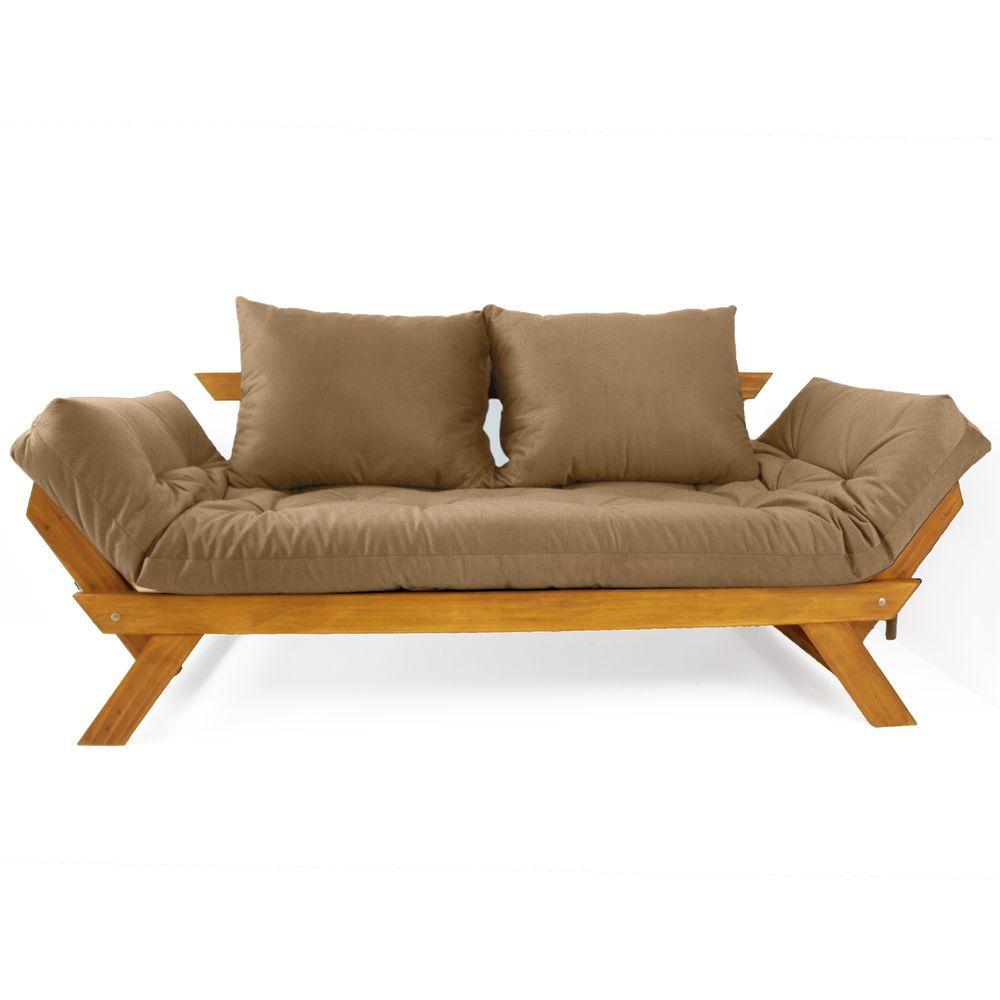 Miniatura Sofá Japão Futon Acquablock Madeira Cor Mel - Fendi