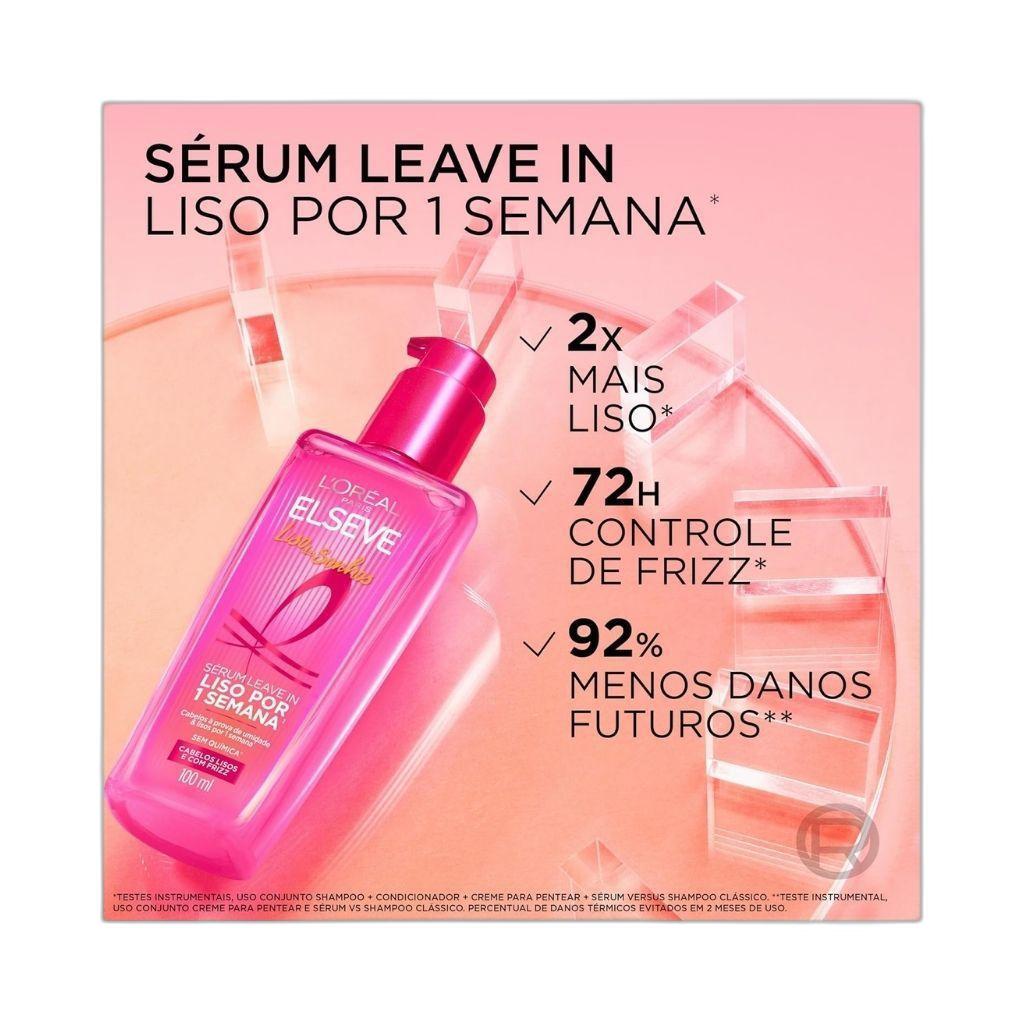 Kit Elseve Liso Dos Sonhos Sh +Cond+Cr Trat+Creme Pent+Serum