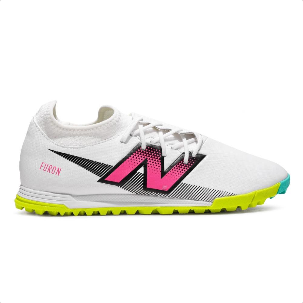 Miniatura Chuteira Society New Balance Furon Dispatch FG V7+ Unissex Branco - 38
